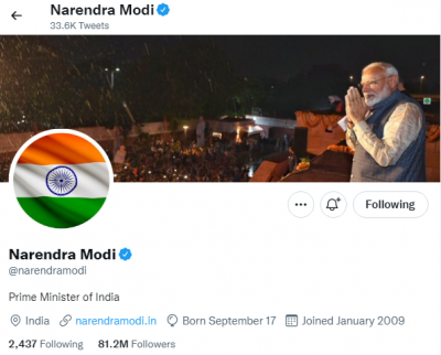 PM Modi put up Tricolor in his DP, asked countrymen to do the same