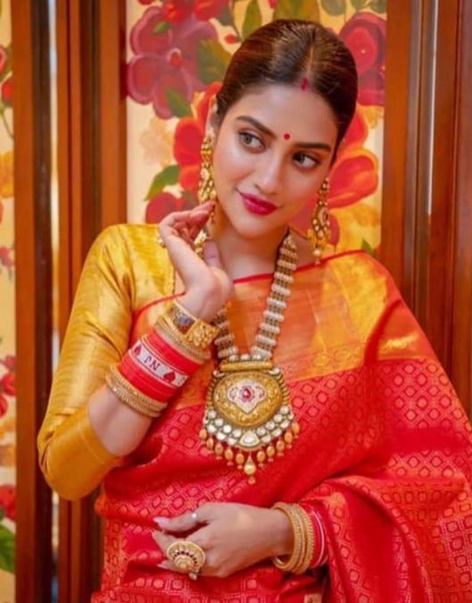 Hariyali Teez: Nusrat Jahan's Beautiful Look with her husband goes viral, check it out here