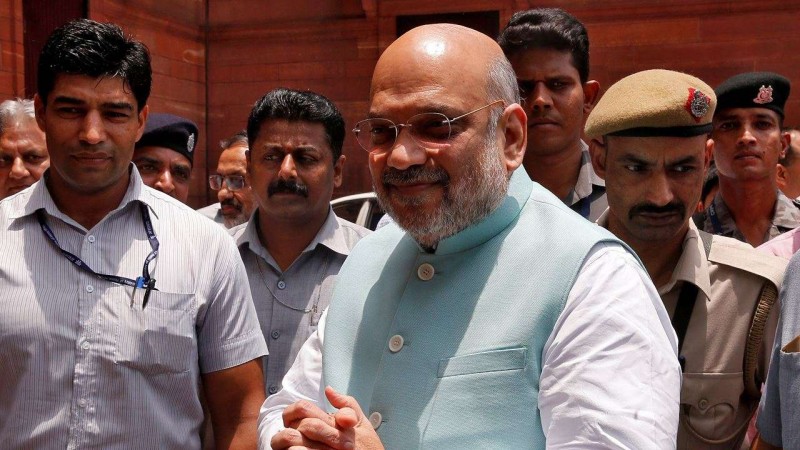 Home minister Amit Shah salutes tricolor on Independence day