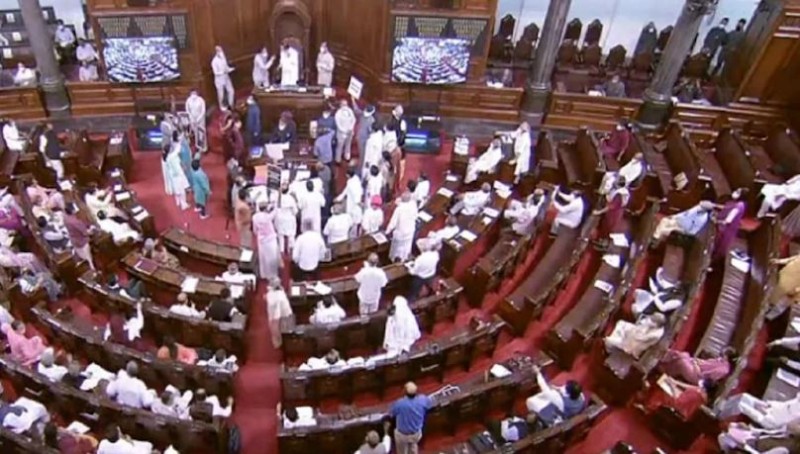 Central Govt, NDA  allies file written complaints against opposition MPs in Rajya Sabha