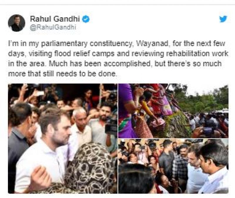 Rahul Gandhi arrives in Wayanad to look after flood victims, will also visit relief camps