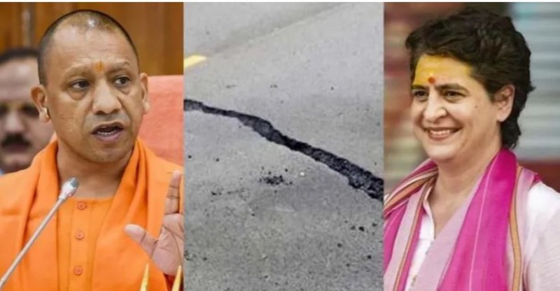 'Deep-rooted corruption': Congress Scoffs At BJP As Road Breaks When MLA Cracks Coconut At Inaugural Event In UP