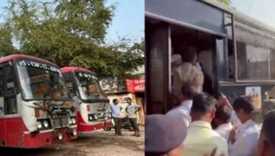 महाराष्ट्र रोडवेज ने बंद कीं कर्नाटक जाने वाली बसें, सीमा विवाद को लेकर पुलिस अलर्ट जारी