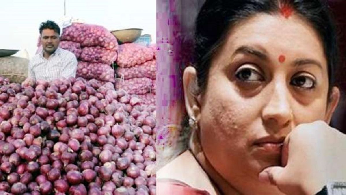 When Smriti Irani got stuck on the onion question, closed the gate of the helicopter and defended herself