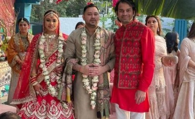 Tejashwi leaves for Delhi to take his wife Rachel to her maternal home