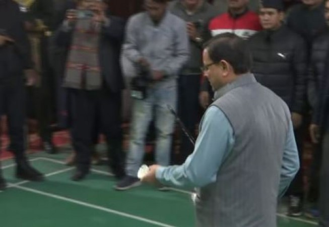 Badminton competition started in Uttarakhand, CM inaugurated by playing