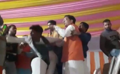 BJPmen clashed with each other during Jan Vishwas rally, fiercely fought