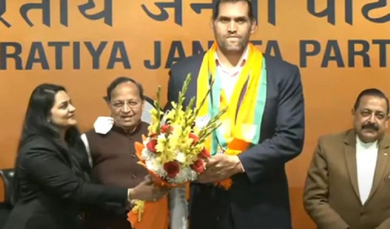Great Khali joined BJP, said- Country got right PM in form of Modi