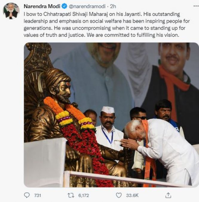 From PM Modi to Rahul Gandhi, these leaders paid tributes to Chhatrapati Shivaji