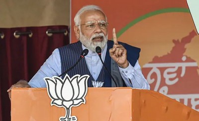 'After years such an election is being held, when the CM was not accused of familyism and corruption', Modi roared in Amethi