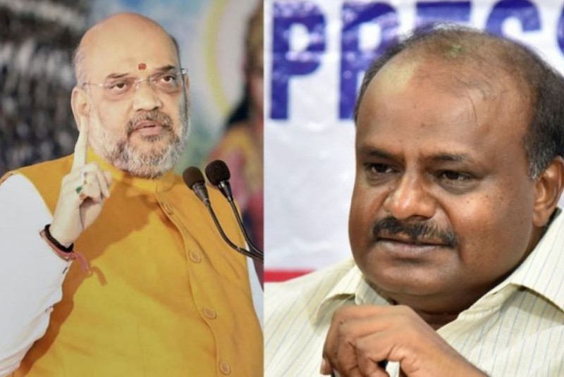 Karnataka: Amit Shah and Kumaraswamy engaged in a war of words