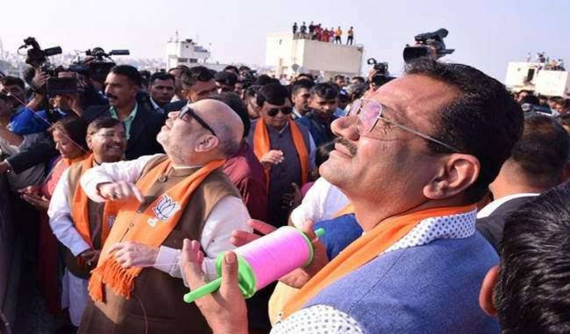 Makar Sankranti 2020: Kite flying in Jaipur, Amit Shah also enjoyed with BJP workers