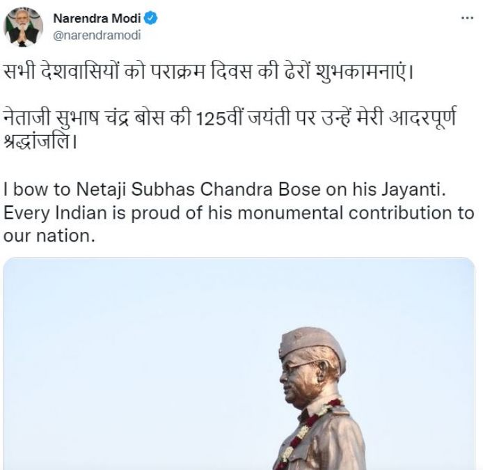 President-PM pays tributes to Subhas Chandra Bose, Mamata demands this