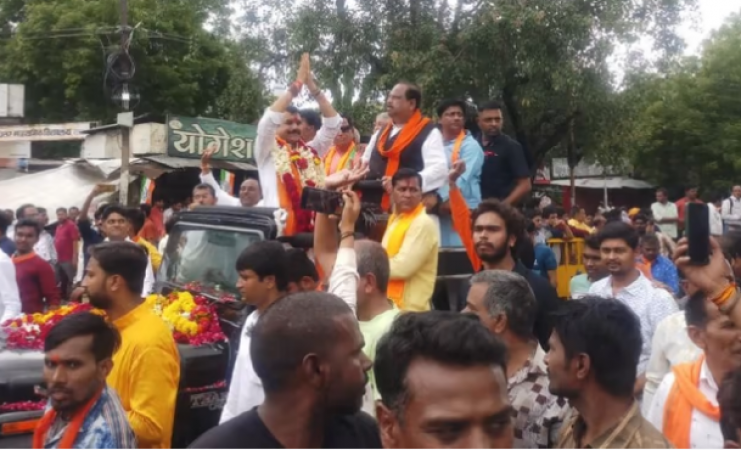 Even after losing, this BJP candidate celebrated fiercely