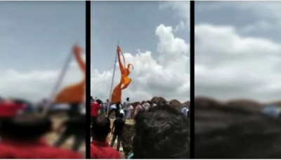 Rajasthan MLA Ramkesh tore down saffron flag with 'Jai Shriram' tag, video goes viral