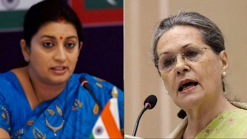Smriti Irani's direct attack on Sonia Gandhi over relation with China