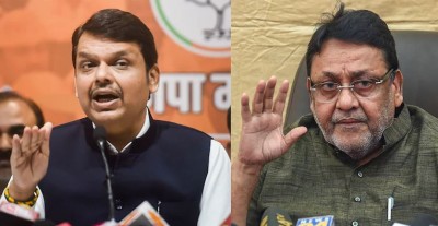 BJP ने उठाई नवाब मलिक के इस्तीफे की मांग, फडणवीस बोले- 'पहली बार महाराष्ट्र का कोई मंत्री जेल में'