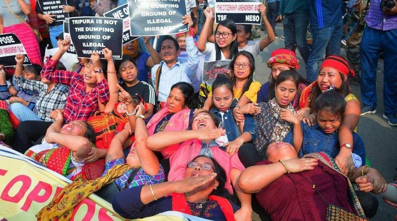 त्रिपुरा : दिल्ली हिंसा को लेकर इस पार्टी ने निकाला विरोध मार्च