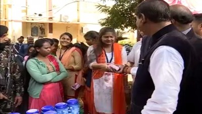 Union Minister Arjun Munda distributed sanitary pads, says 'Benefits of medicines reaching all people'