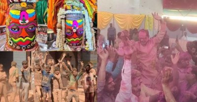 VIDEO! Holi celebrations climbed on CM Shivraj, played Holi fiercely with his wife