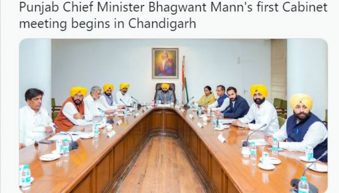 CM Bhagwant Mann holds first cabinet meeting, will give 25,000 government jobs in a month
