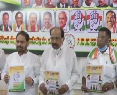 Assembly polls 2021: congress releases manifesto for Puducherry election