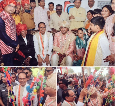 CM Shivraj, Digvijay Singh, who danced fiercely at the wedding of a Congress MLA, also arrived to bless him