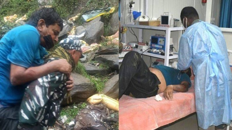 CRPF personnel sets example, saves life of man who fell into ditch