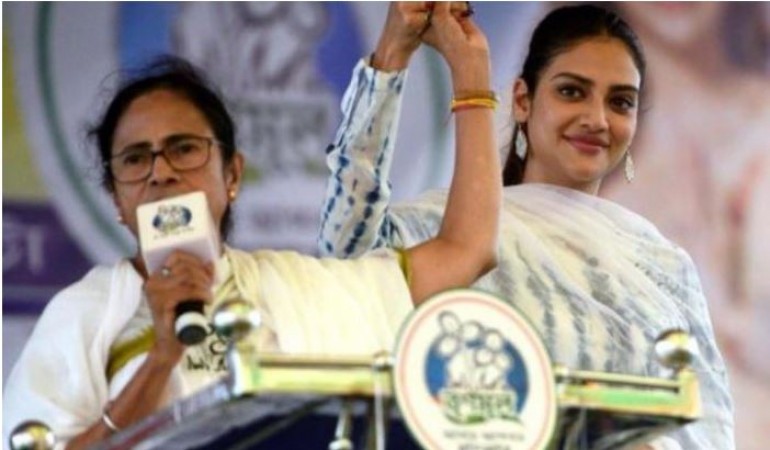 'If BJP-Congress leaders come to ask for votes, then beat them with sticks..', TMC MP Nusrat Jahan