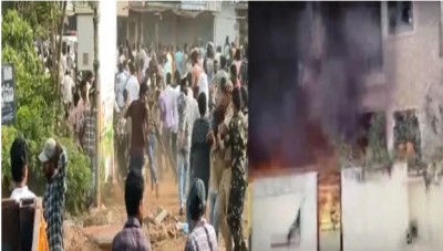 Andhra Pradesh burnt in the name of 'Ambedkar', violent mob blew up MLA and minister's house, pelted stones at police