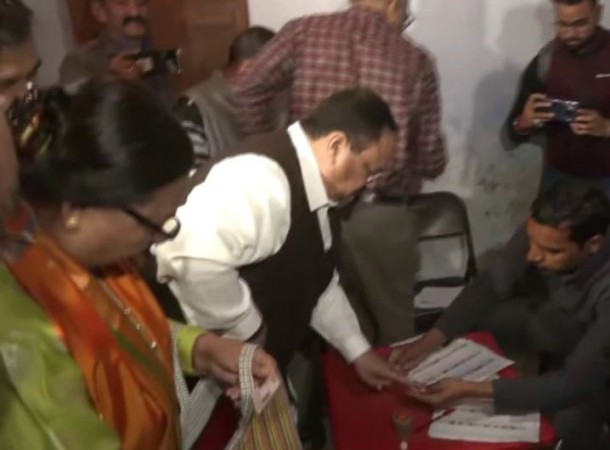 HP assembly elections: Nadda casts his vote along with family