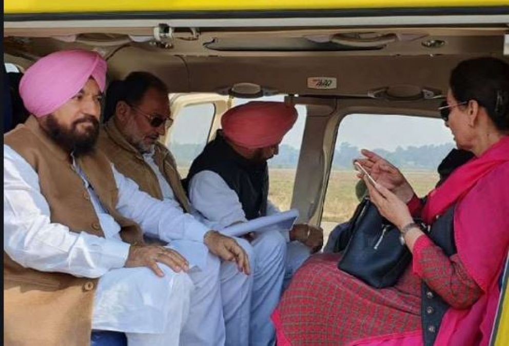 Parneet Kaur reached Patiala by helicopter and met angry MLAs
