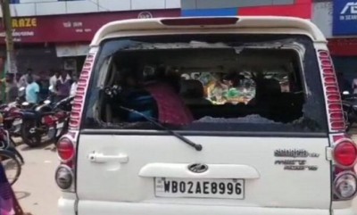 भाजपा नेता दिलीप घोष की गाडी पर 2 हफ़्तों में दूसरी बार हुआ हमला, TMC कार्यकर्ताओं पर आरोप