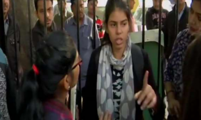 Delhi: Girl starts protest outside parliament over crimes against women