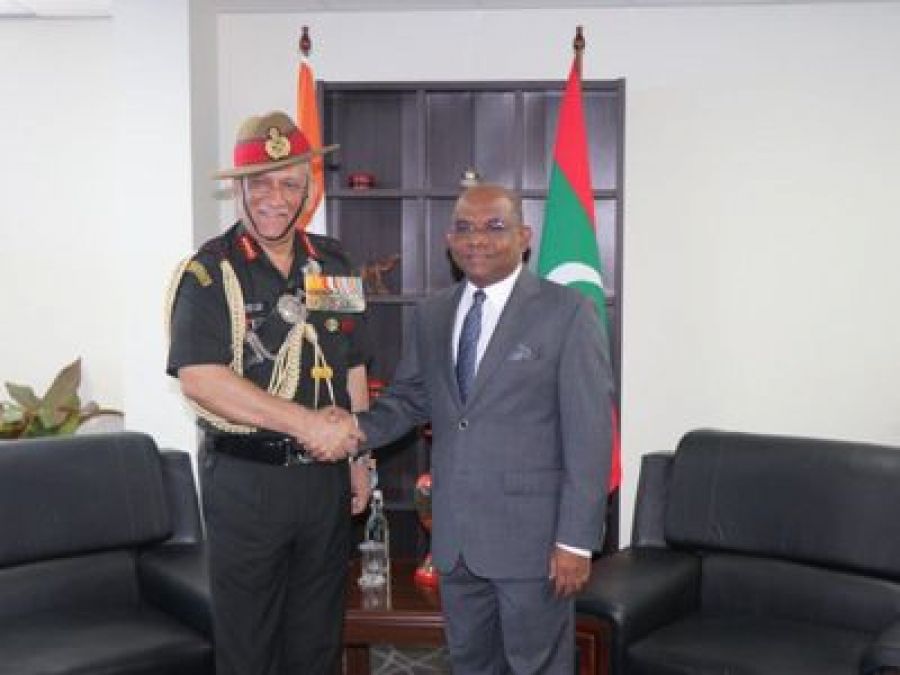 सेना प्रमुख रावत ने की मालदीव के विदेश मंत्री से मुलाकात, इस मुद्दे पर हुई चर्चा
