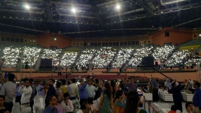 School students light solar lamps on Mahatma Gandhi’s 150th birth anniversary, made these two record