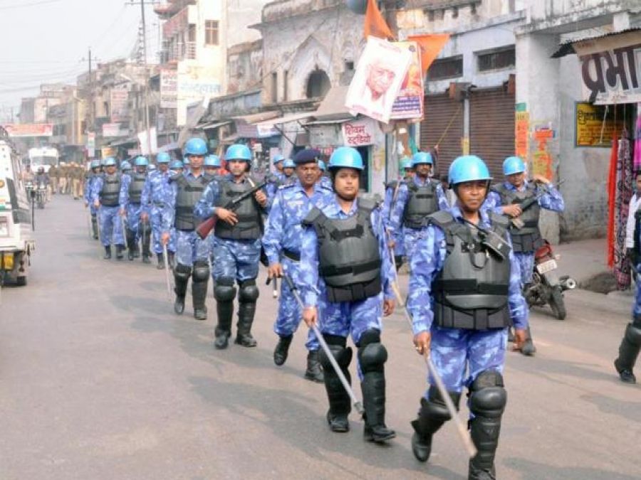 Ayodhya again transformed into a camp, security forces at every corner, city on alert