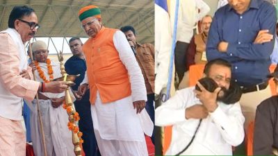 Union minister praises the man who have 28 feet long mustache