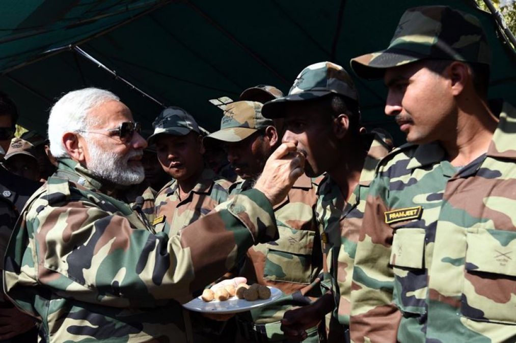 PM Narendra Modi can celebrate Diwali with soldiers stationed in dangerous areas of the country