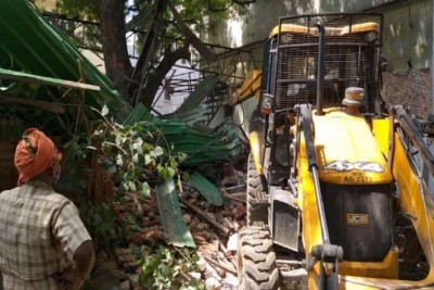 Atiq Ahmed's residence demolished by Prayagraj Development Authority