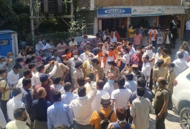 BJP staged protest over illegal occupation of MLA
