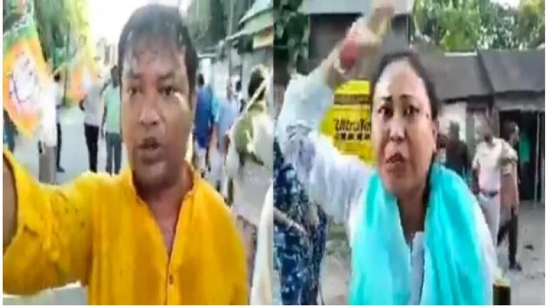 Bengal: BJP protest attacked with crude bombs, TMC accused