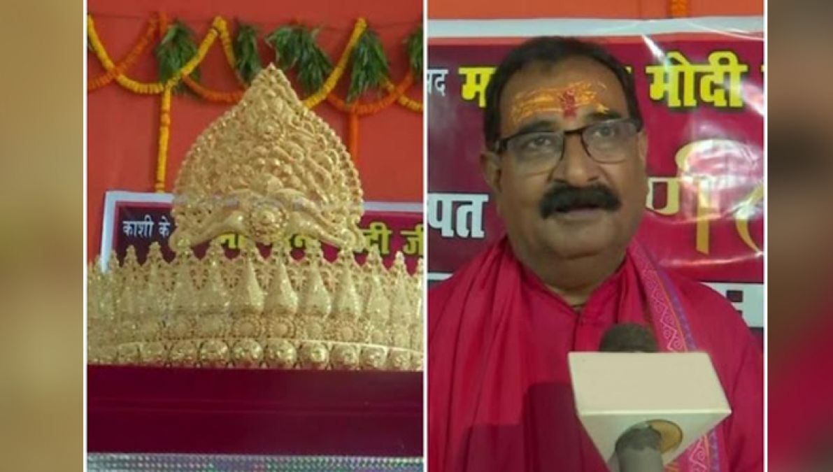 PM Modi's fan offered 1.25 kg Gold crown in the temple on occasion of Modi's birthday