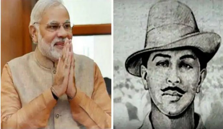 Shaheed-E-Azam Bhagat Singh gets saluted by Modi-Shah on his birth anniversary