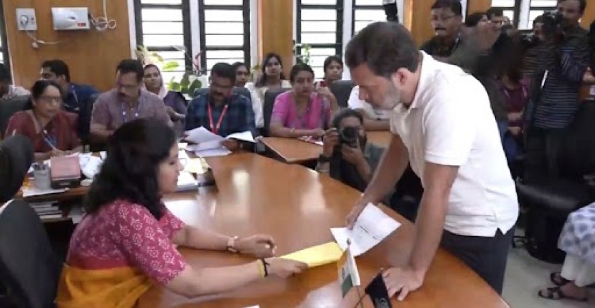 Rahul Gandhi files nomination from Wayanad