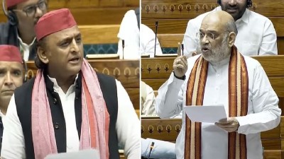 अखिलेश के टोकने पर अमित शाह का तीखा जवाब, कहा- 'आपकी पाकिस्तान से बात होती है क्या...',