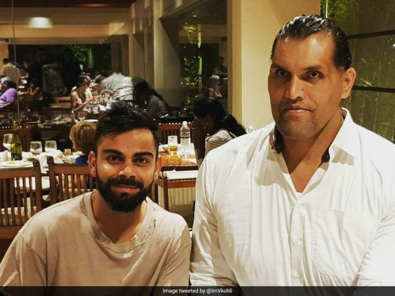 श्रीलंका सीरीज जीतने के बाद विराट कोहली खली से मिले तो क्या कहा