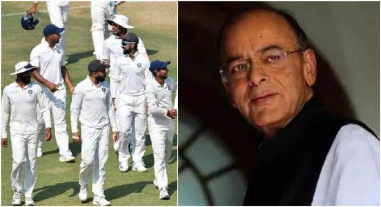 Indian team paid tribute to Arun Jaitley