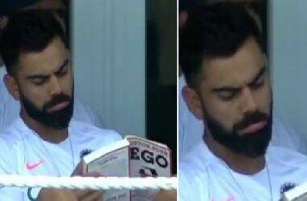 Kohli gets trolled for reading this book in the dressing room