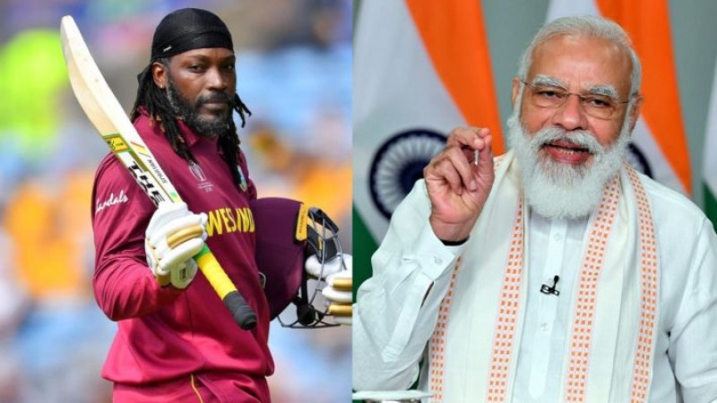 Why did Chris Gayle says 'thank you' to PM Modi? Video goes viral